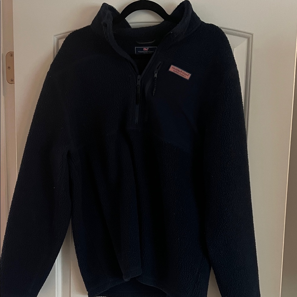 Vineyard vines men’s Sherpa fleece navy blue large